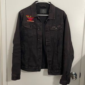 RAZA-MECHA distressed black jacket